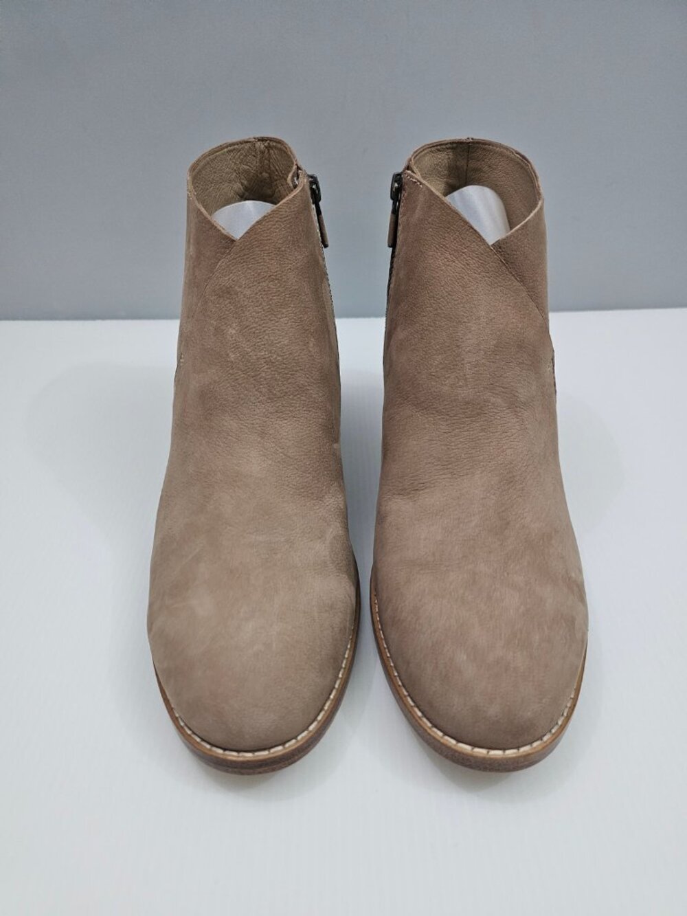 Eileen Fisher Melrose Ankle Bootie Womens 11 Earth Tan Nubuck Block Heel Boot - Picture 5 of 14